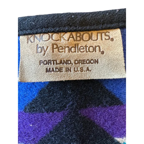 Vintage Knockabouts Pendleton Aztec Wool Vest Women's Sz Large Black Multicolor - Picture 5 of 11